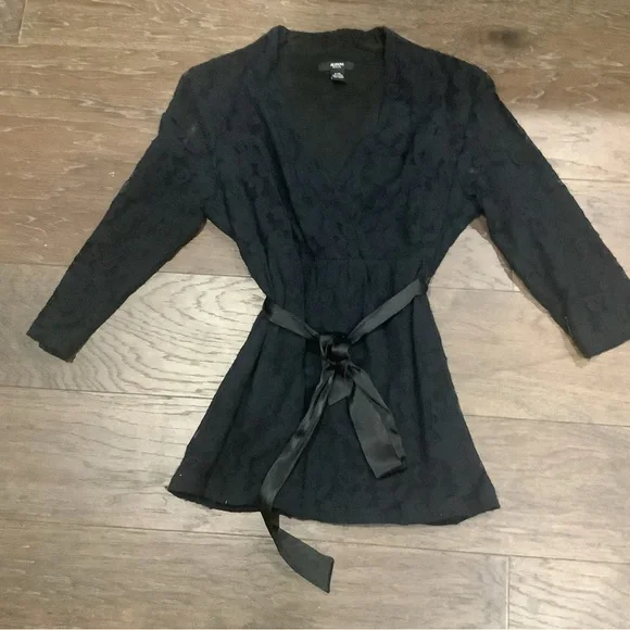 Alfani Womens mini black lace shirt🤩 - Picture 4 of 10